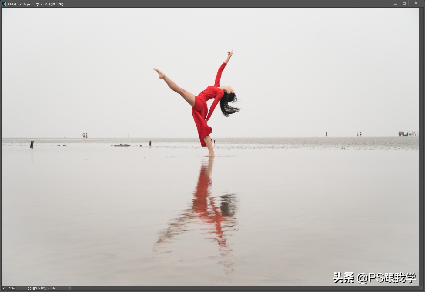 茶卡盐湖滤镜调色,湖边滤镜调色教程ps