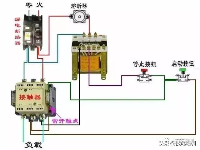 断路器电流互感器电表正确接线法,定时开关交流接触器和电表接线图