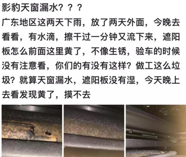广汽传祺影豹有安全隐患吗,广汽传祺影豹天幕生锈漏水