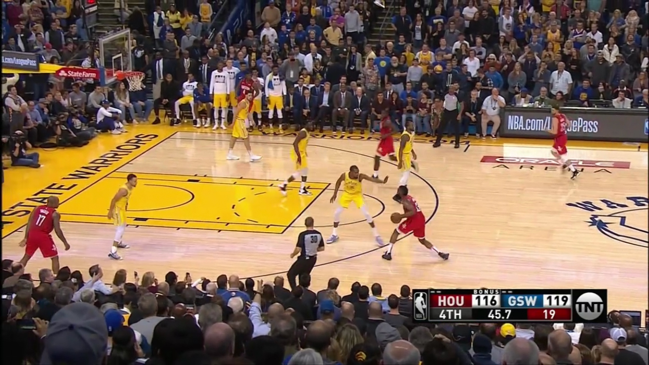 哈登后撤步三分绝杀绿军解说,2019哈登后撤步