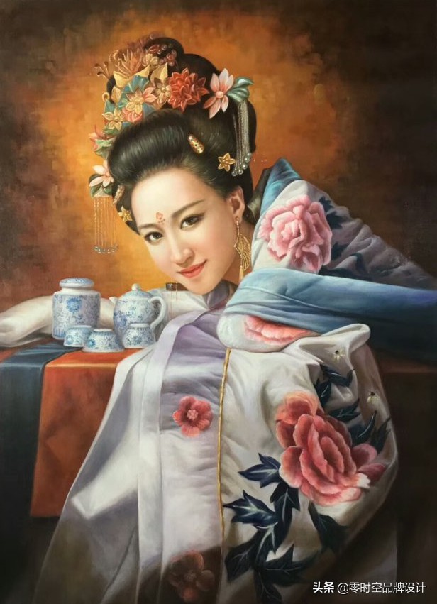 超写实女性人体油画艺术，画中女性人体丰神绰约，容光焕发