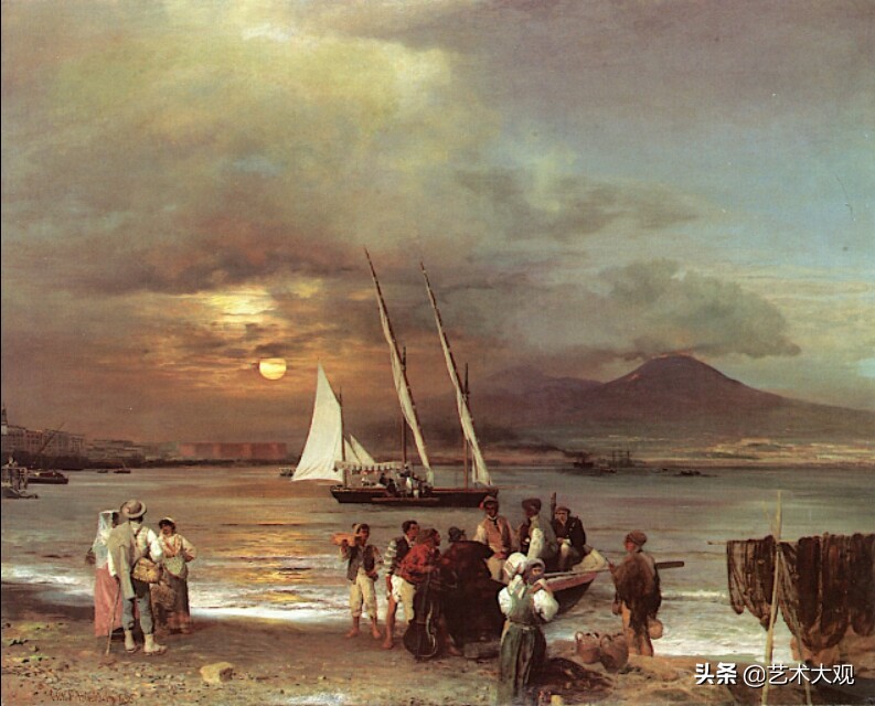 欧洲古典风景油画作品欣赏,德国古典画家风景油画作品