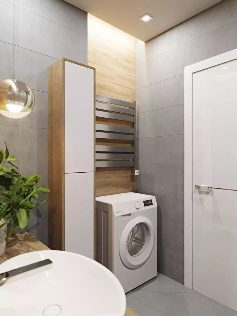 1.5x2.3米卫生间放洗衣机干湿分离,卫生间太小洗衣机怎么放置更合理