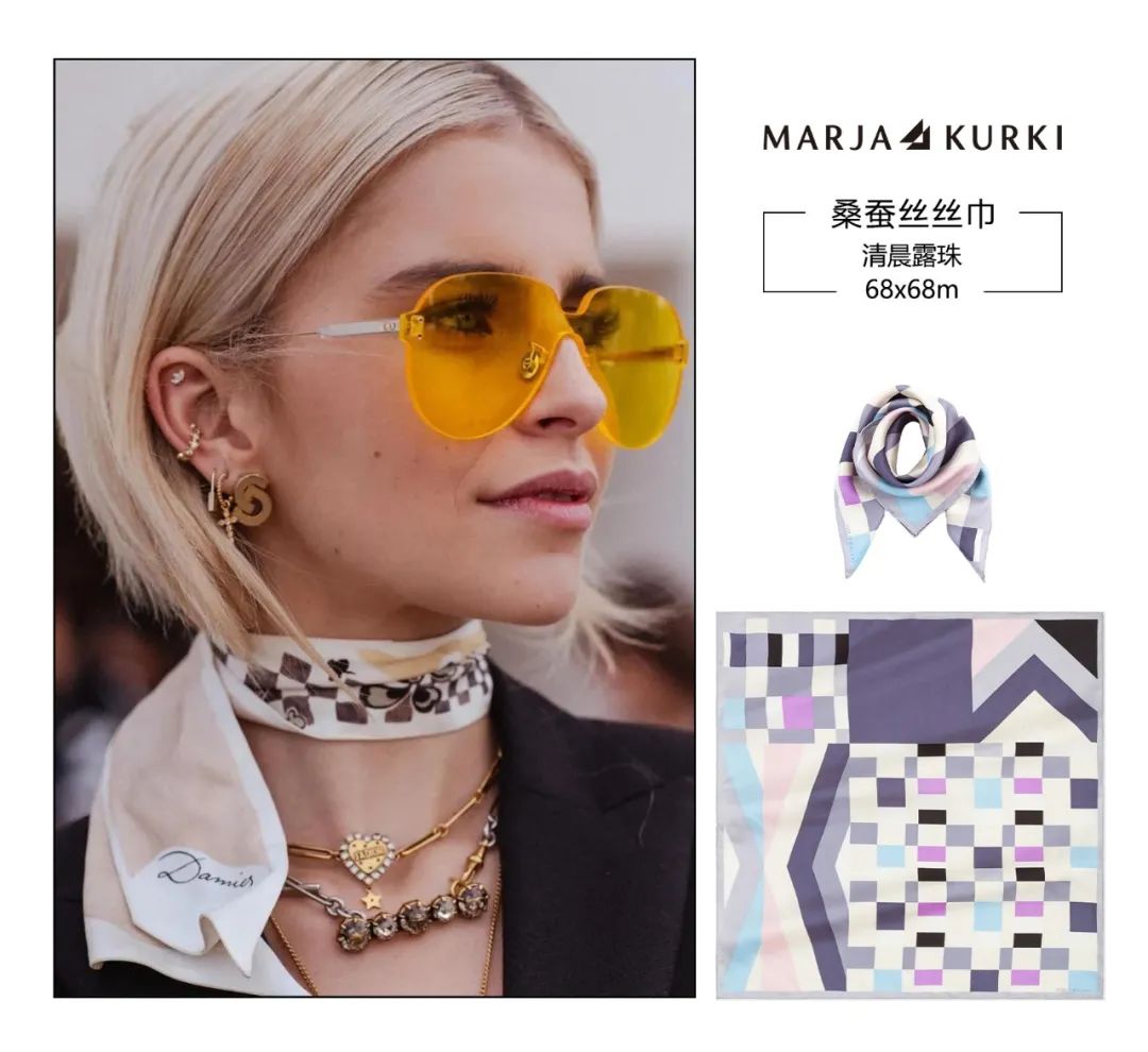 时尚多功能丝巾怎么穿好看,春夏丝巾时髦精系法