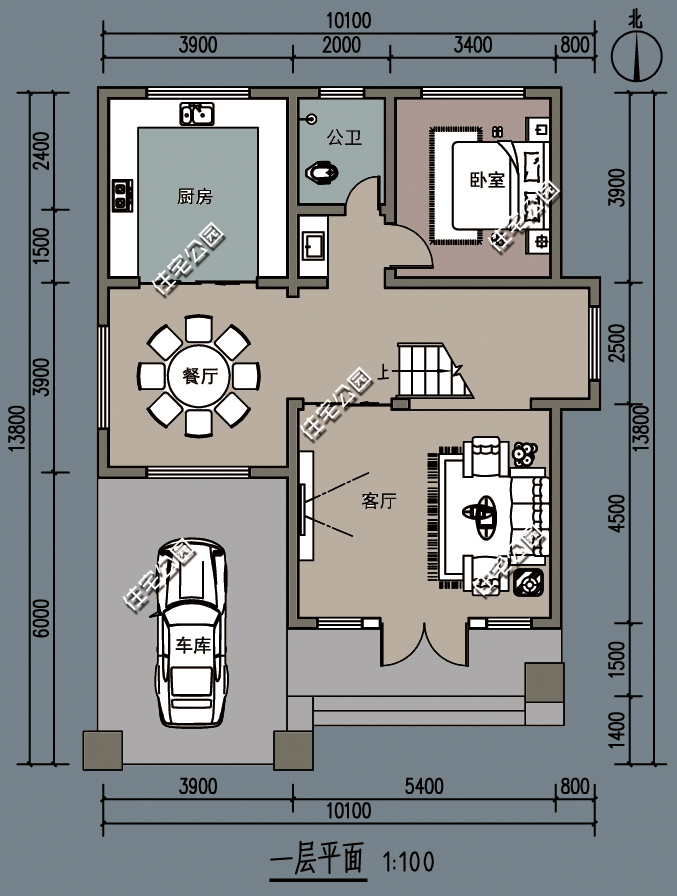 车子买不起，车库必须要，5套带车库的户型合集