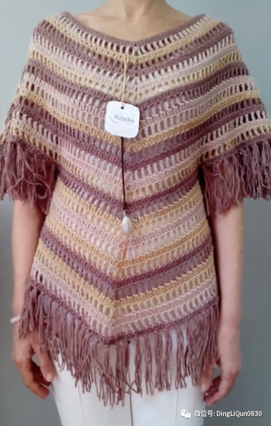 斗篷披肩钩花图样,针织披肩花样图片大全