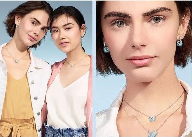 气质女生适合戴什么首饰,施华洛世奇粉色蓝色哪款好看