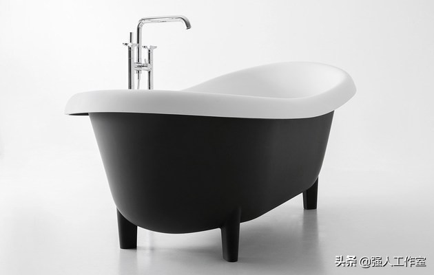 带浴缸的整体浴室卫生间,独立式超长款浴缸