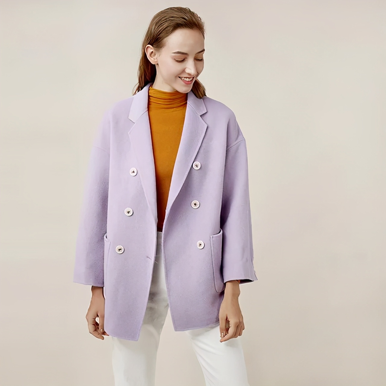 大格子大衣好看吗,焦糖色大衣好看吗