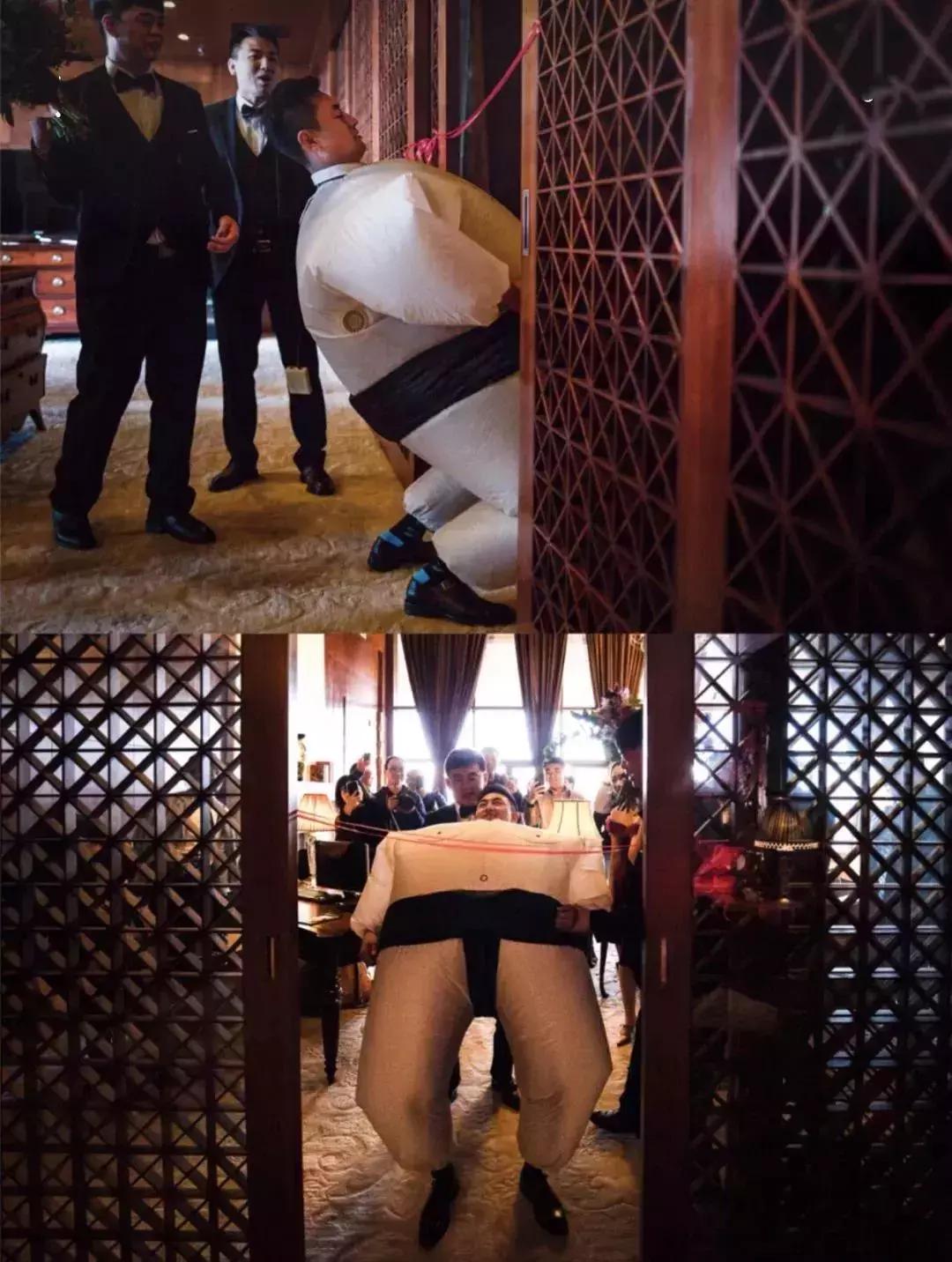 适合两个伴郎伴娘做的堵门游戏,整蛊伴郎几个游戏合适