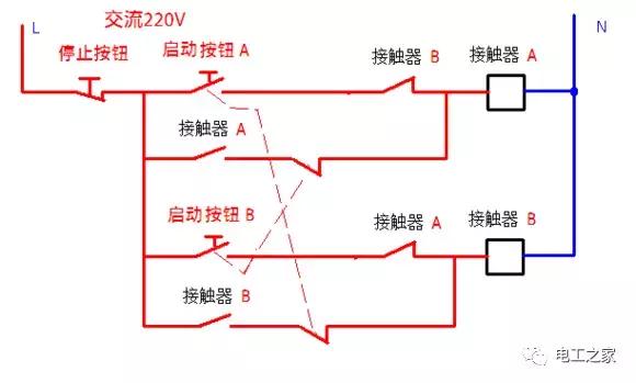 接触器点动正反转控制电路图,交流接触器控制不间断电路