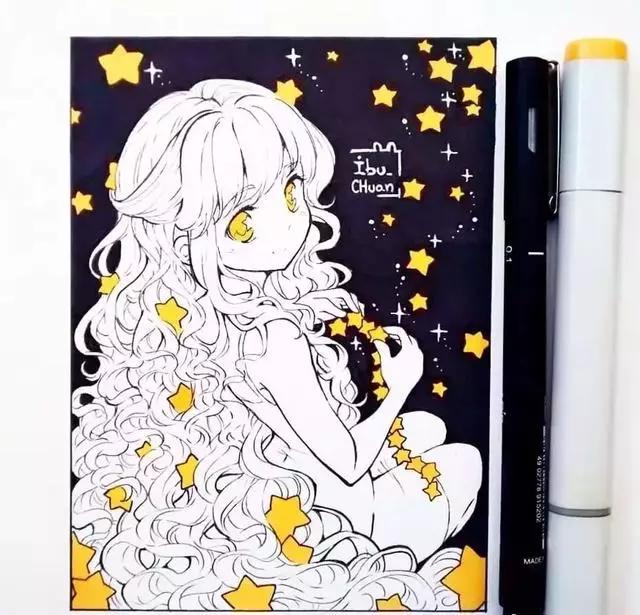 马克笔动漫上色教程q版,动漫手绘马克笔上色教程