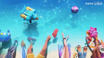 lol泳池派对男枪皮肤技能,lol男枪泳池皮肤视频