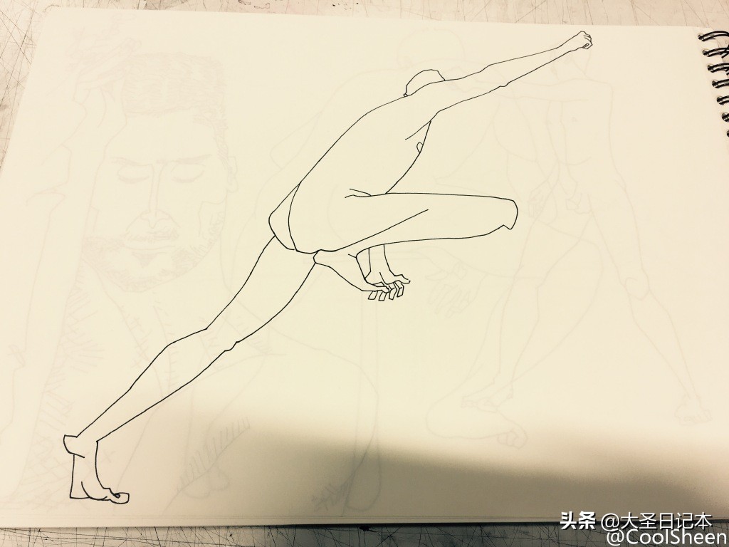 漫画现场临摹,人物写生漫画速写