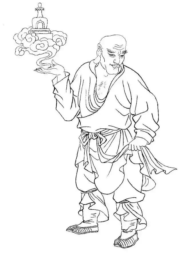 白描佛像线稿图片大全,白描佛像画法图片大全