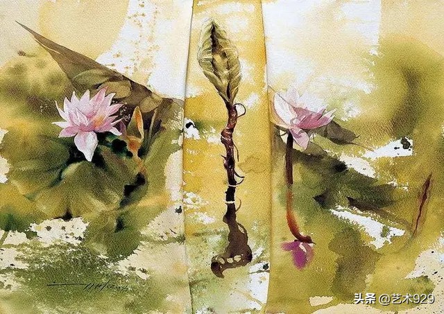 韩国水彩画家misulbu作品欣赏,韩国水彩画风景作品