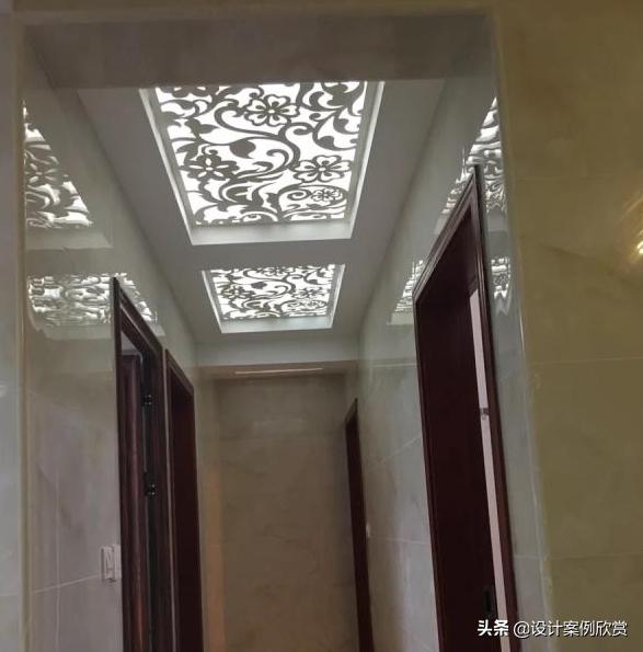 客厅吊顶镂空雕花效果图,镂空雕花板吊顶安装教程视频