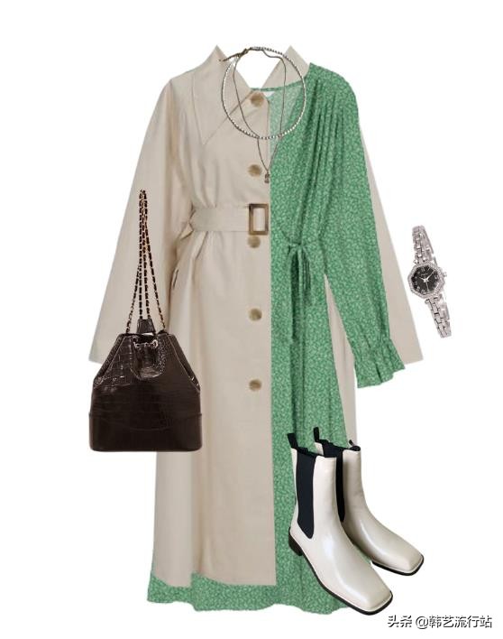 韩国风衣配什么衣服好看,韩系风衣如何穿搭好看