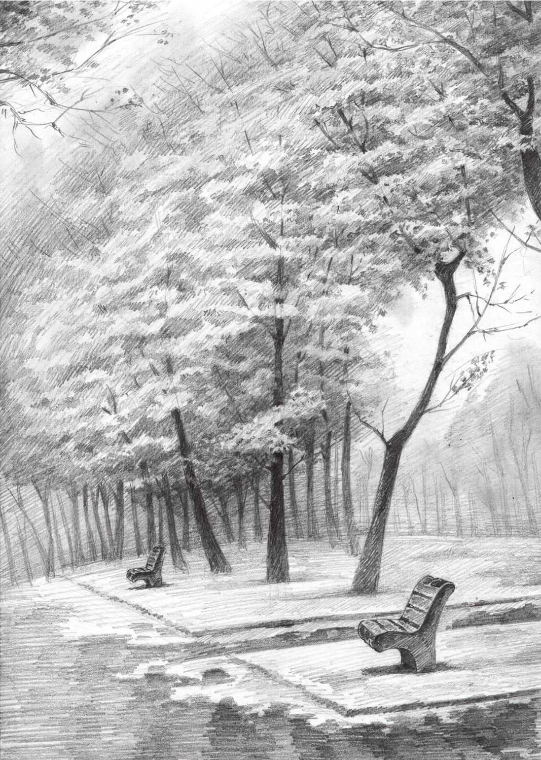 素描画画教程7-12岁素描风景画,2023年趣味素描风景画教程ppt