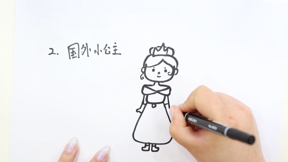 可爱卡通小公主画法艺术,小公主的画法简笔画