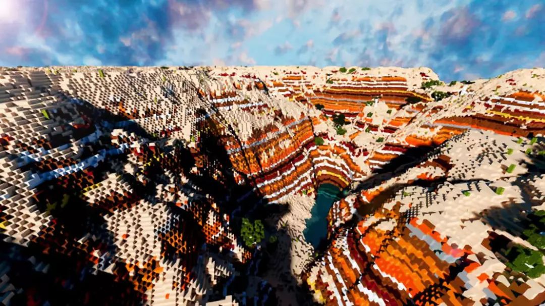 《我的世界》创世神造物现场用方块造弯曲地形技术力惊人