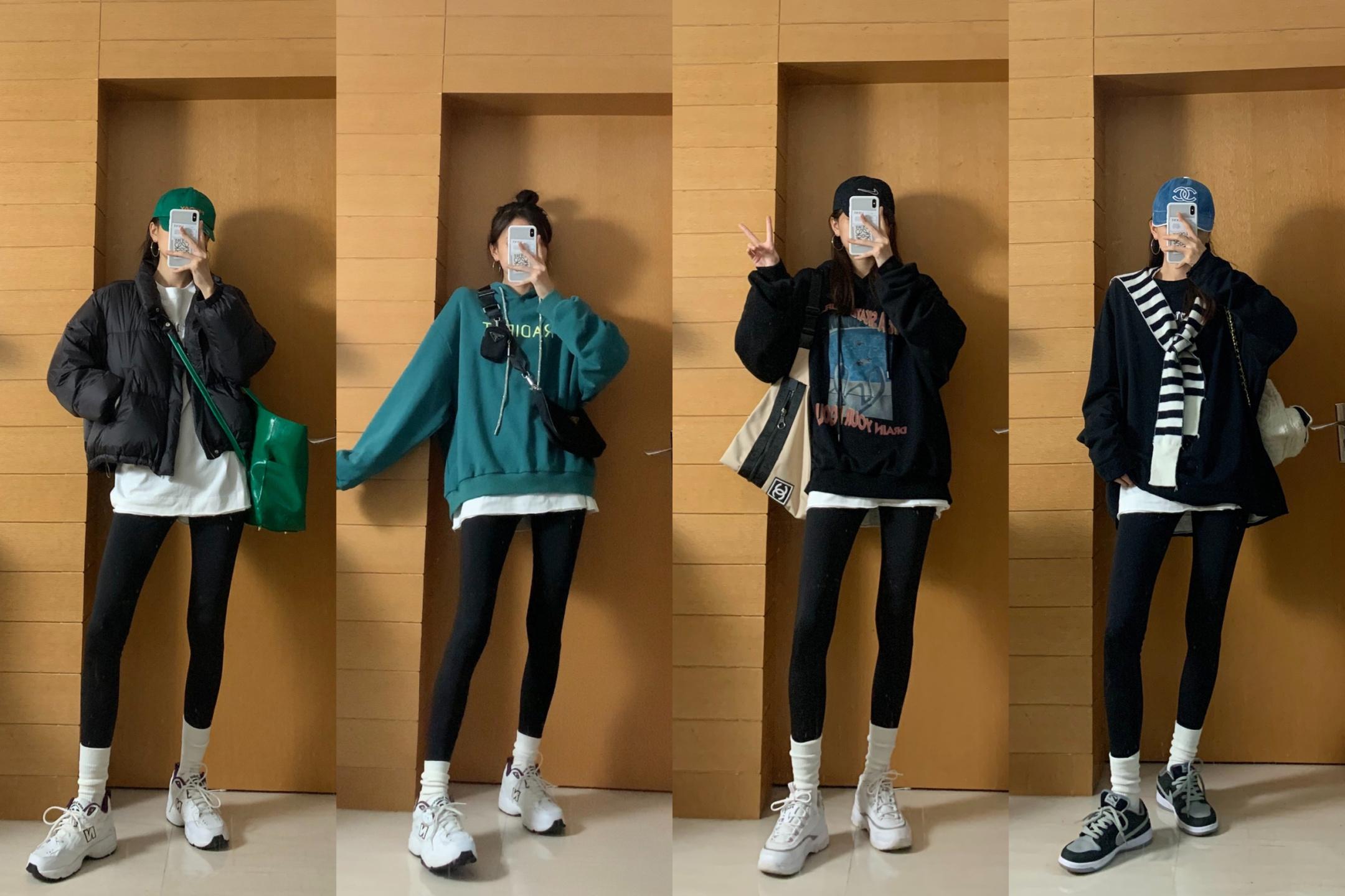 打*裤底**下面不一定配雪地靴，现流行这样穿，时髦洋气，冬季穿很美