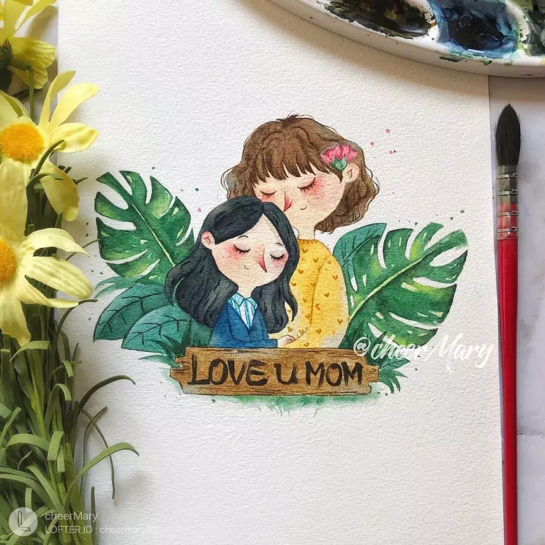 简笔画可爱小人插画,超萌可爱的插画小人