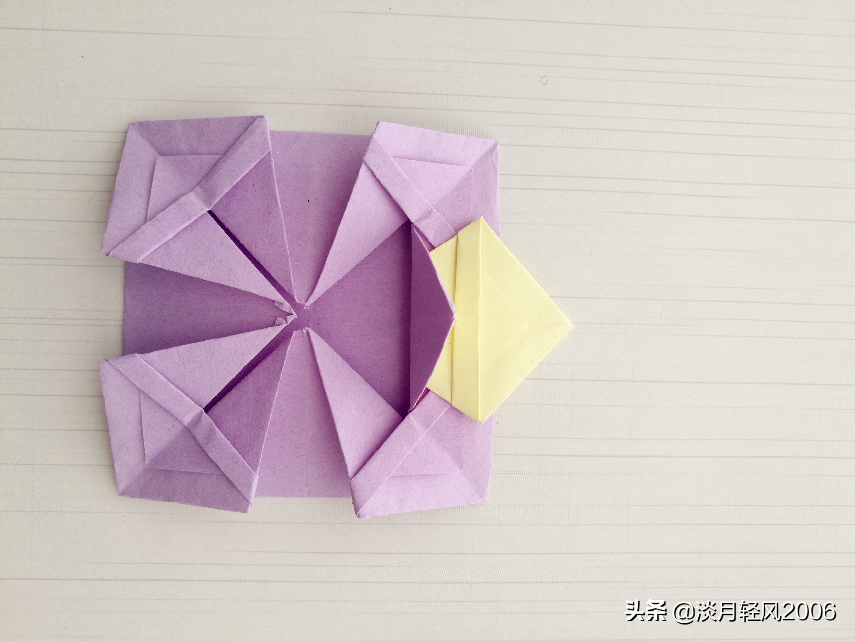 最简单的小花篮折纸,手工折纸小花篮怎么折