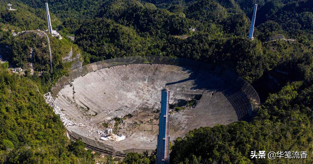 阿雷西博望远镜崩塌图片,fast天眼vs阿雷西博望远镜