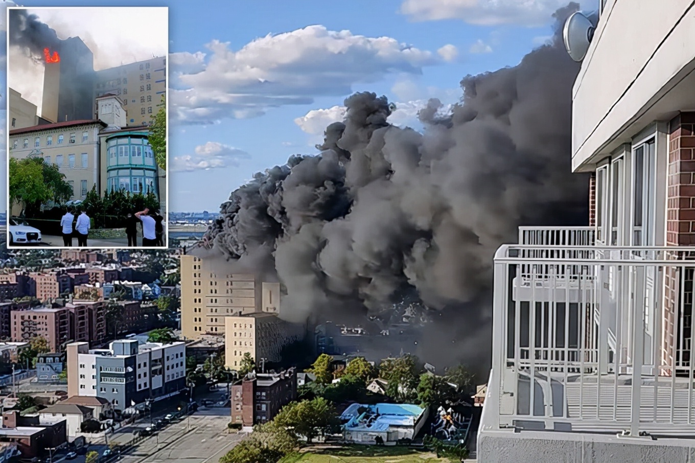 突发！纽约一高楼起火黑烟滚滚，美网友：911自杀飞机又来了？