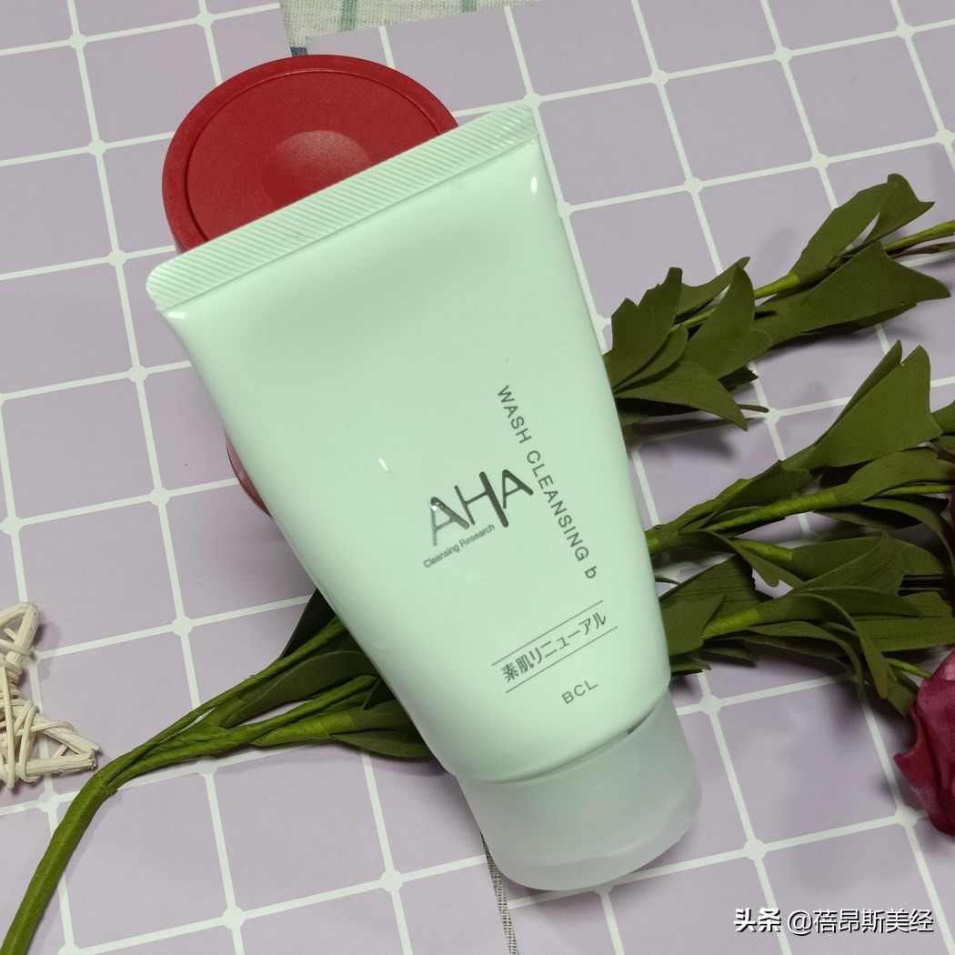 aha果酸洗面奶透明盖绿瓶子,日本进口aha洗面奶测评