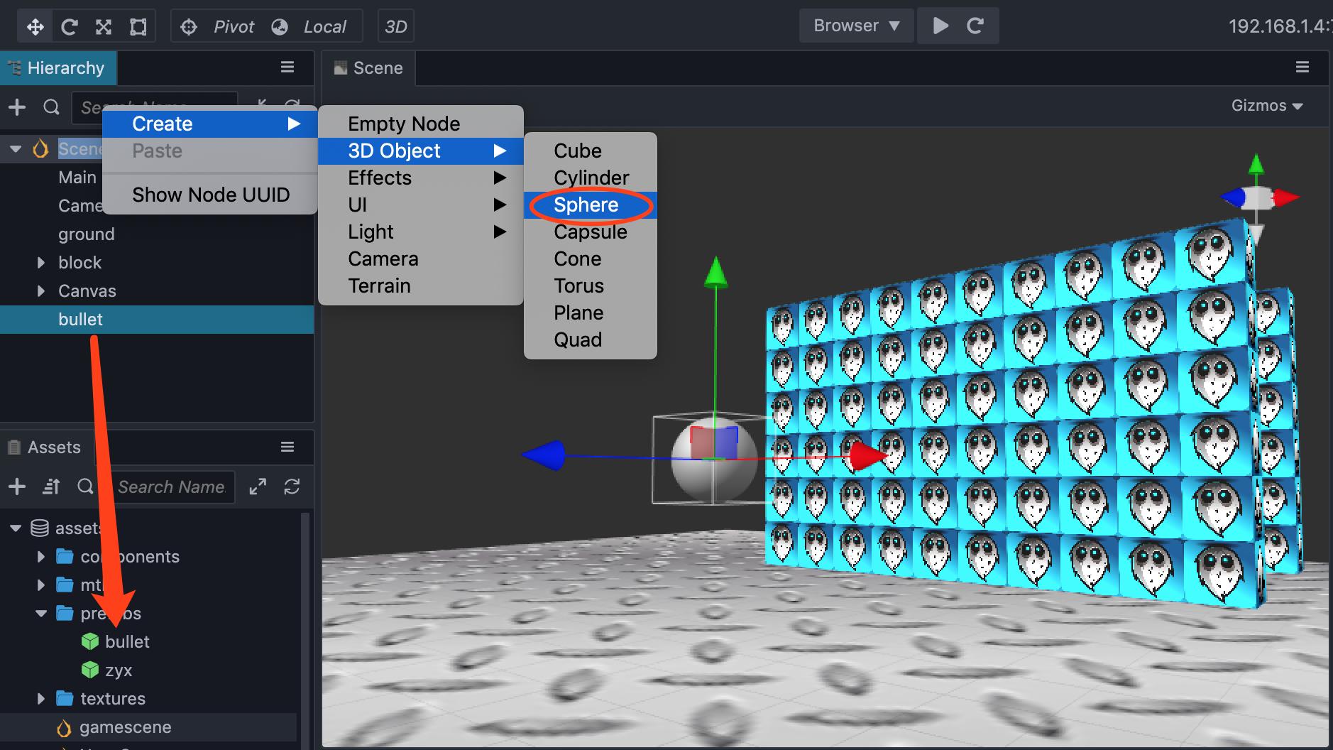 使用Creator3D开发H5小游戏「打砖块」—*弹子**发射与摄像机移动