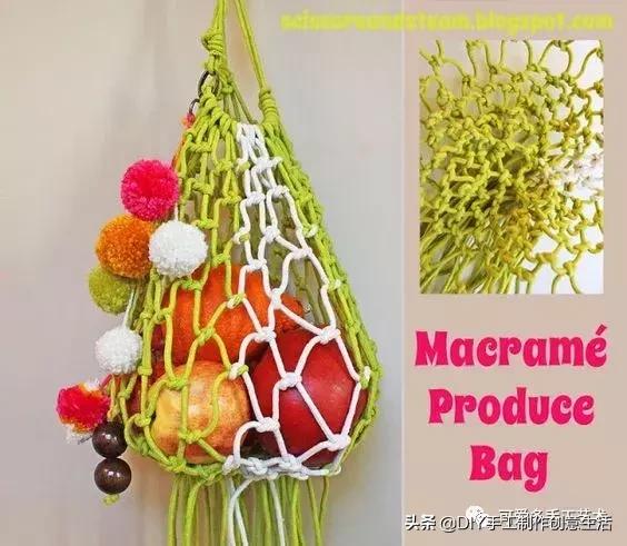 挂式收纳网袋钩织,钩织各种购物网袋收纳神器教程