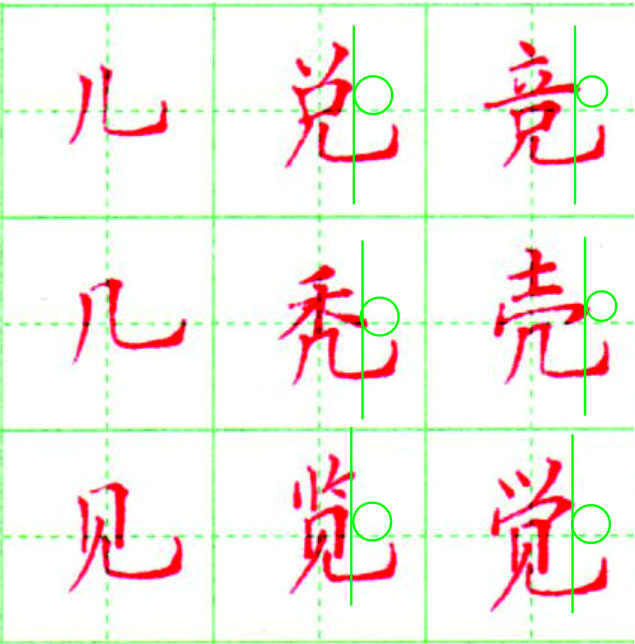 左右结构的字书写八大规律,左右结构的字比例规律