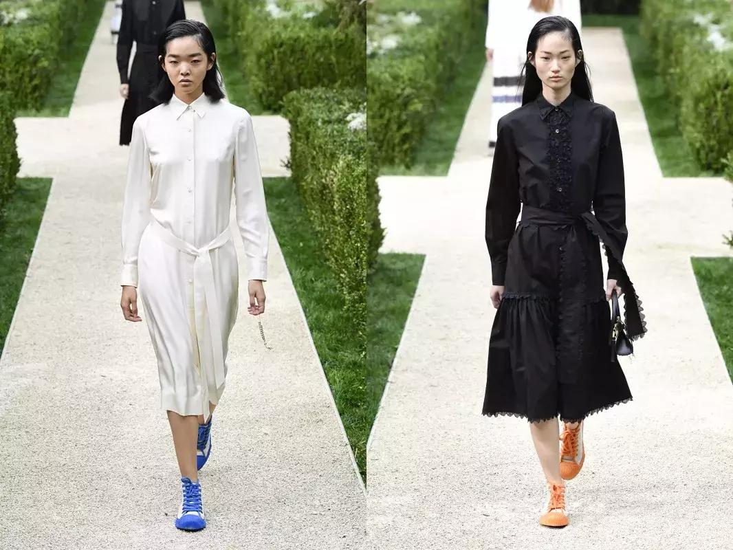 天气回暖怎么穿?裙子+运动鞋是时尚人群中热度最高的搭配法则