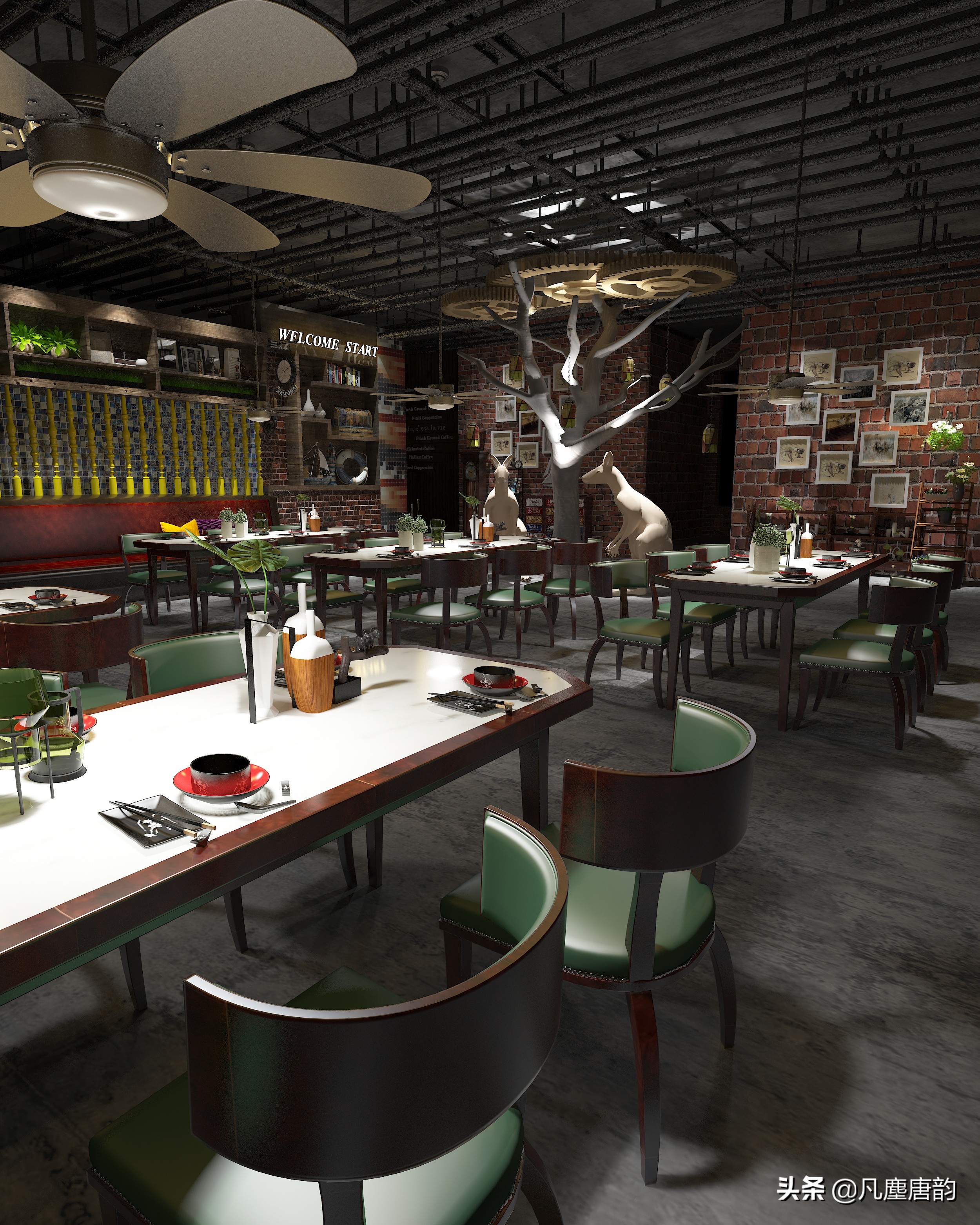 空间咖啡馆这样设计精致感十足,工业风格咖啡馆装修