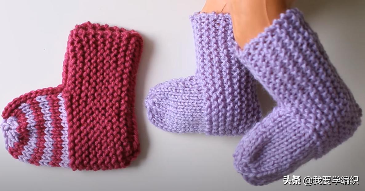 针织袜子教程成人,简易袜子针织教程婴儿