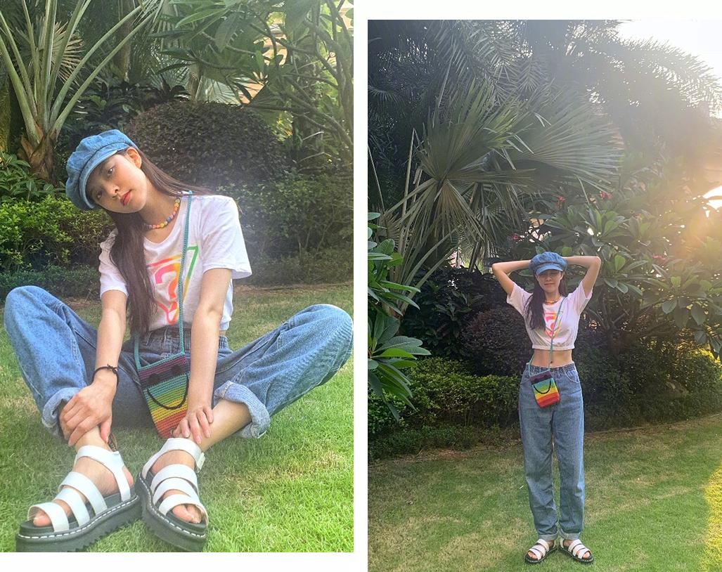 时髦精示范一件白t的100种穿法,一件白t多种穿法女显瘦