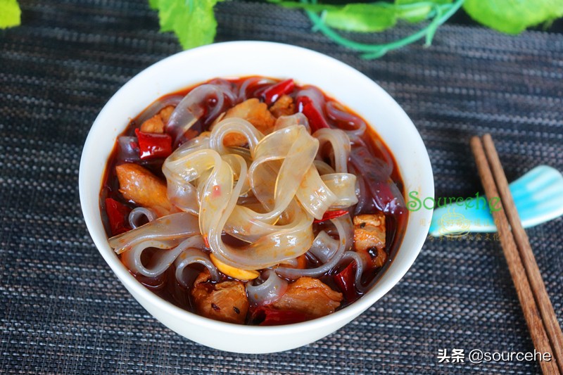 煮红薯粉放点醋,煮红薯粉带汤