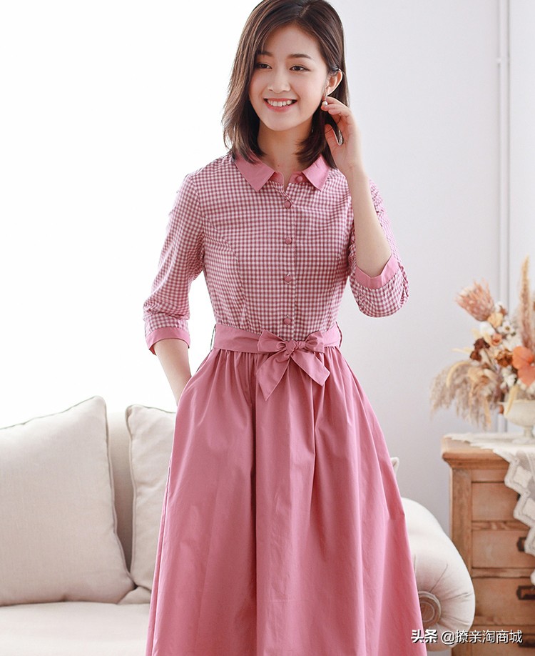 新款连衣裙女夏衬衫裙,2019冬款碎花连衣裙女