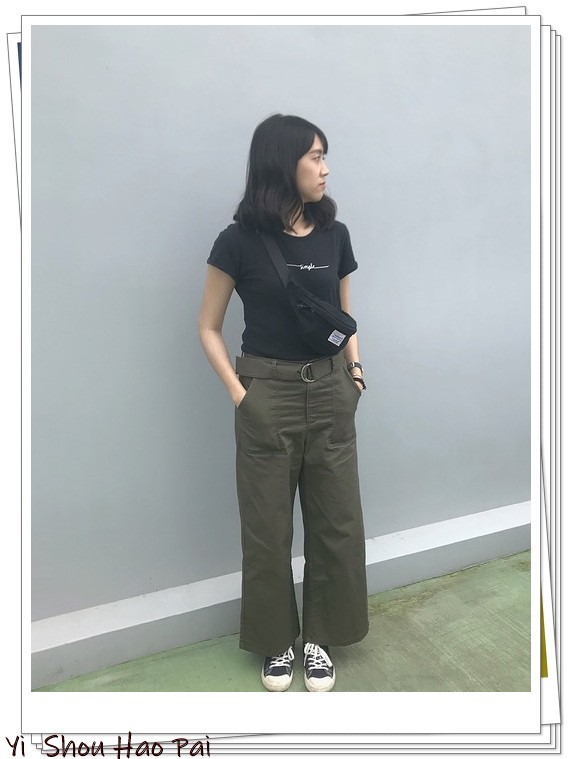 绿色阔腿裤搭配什么上衣女,绿色阔腿裤穿搭冬季女搭配