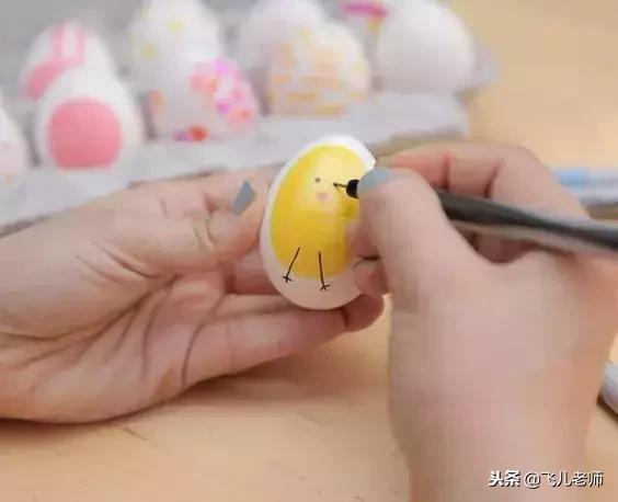 鸡蛋托手工绘画,绘蛋手工简单的