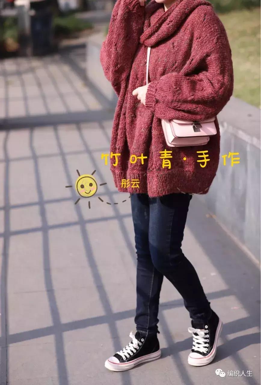 女士粗棒针毛衣编织,女士洋气针织毛衣图片