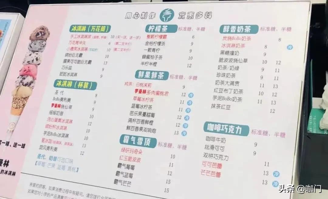 开奶茶冰淇淋店,奶茶店卖冰淇淋的利润
