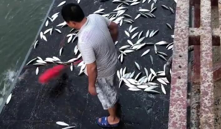 巨浪来袭海水倒灌甲板,甲板上海水倒灌