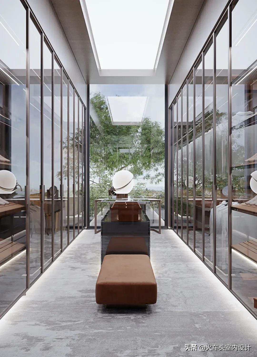 走入式衣帽间设计效果图轻奢风,轻奢简约大气衣帽间