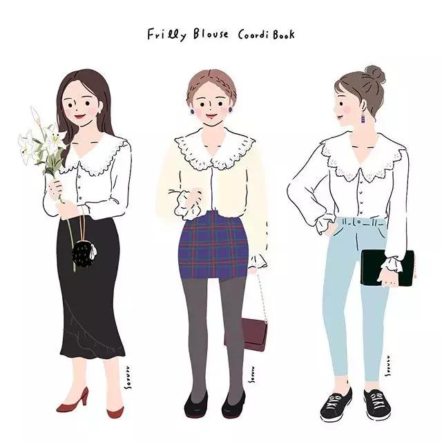 她笔下的可爱女孩，让你看懂穿衣打扮的正确要素~