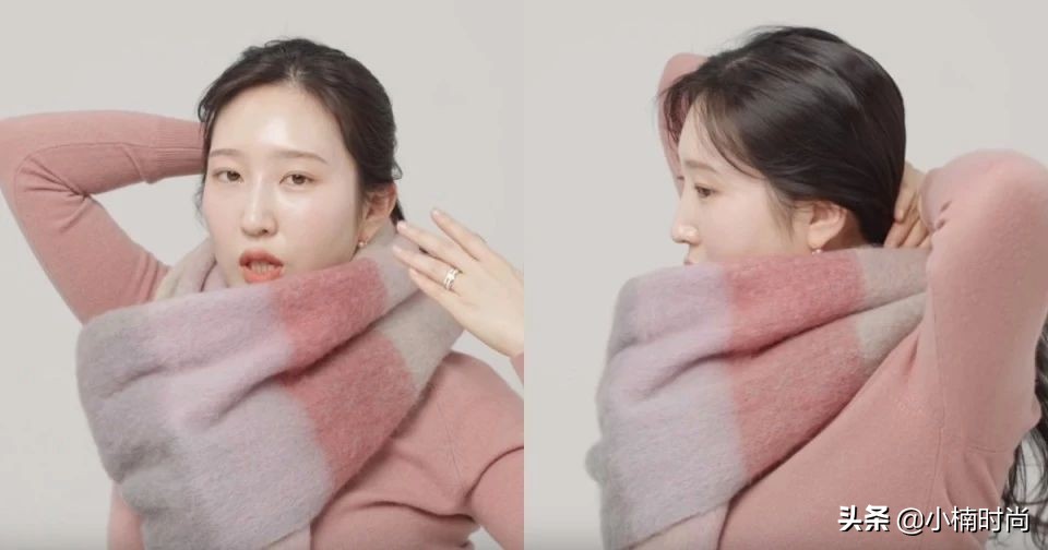 适合围巾帽子一体的发型,适合戴帽子的发型教程马尾