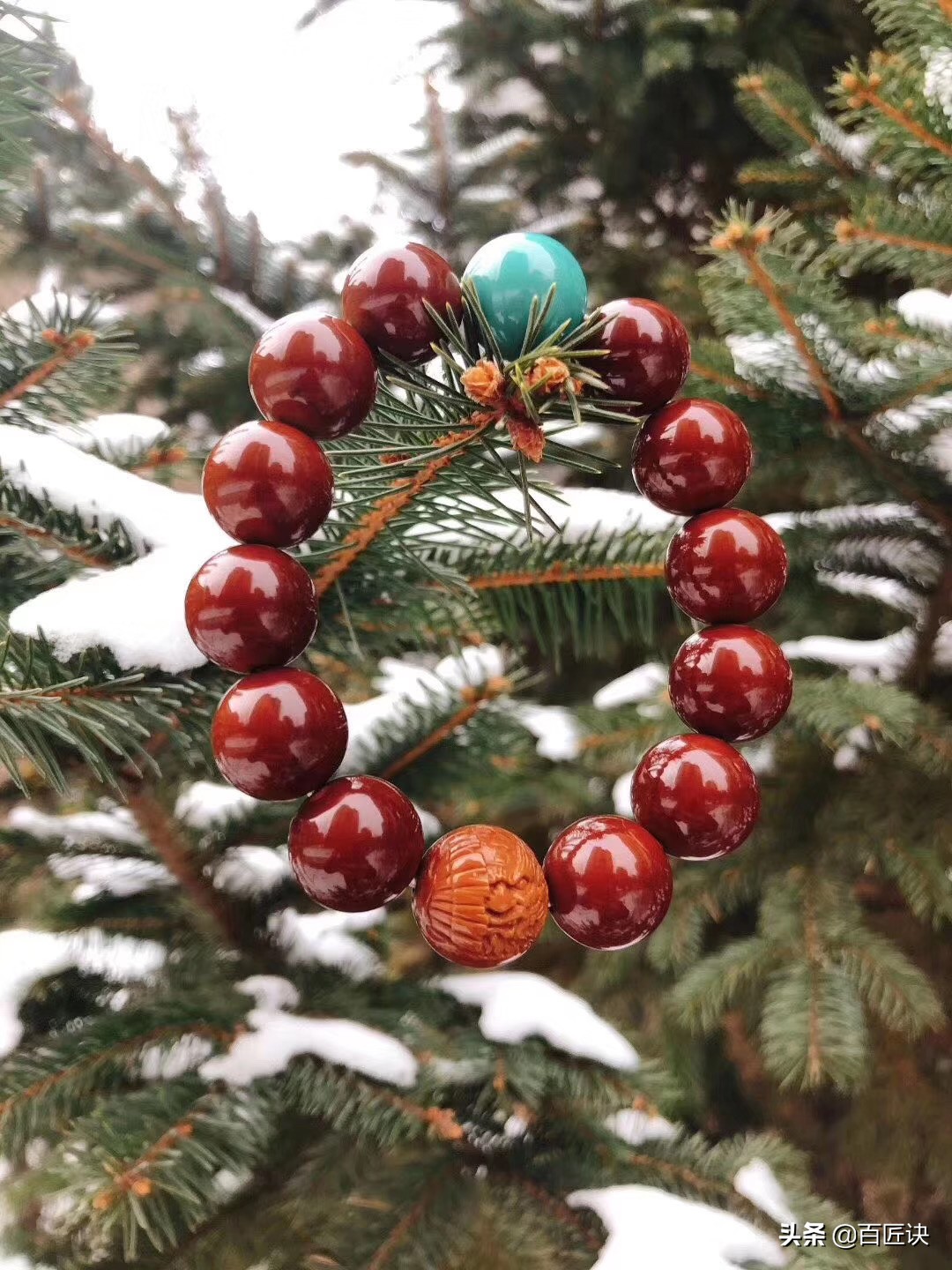 百匠诀文玩精品,适合男人佩戴橄榄核雕单籽