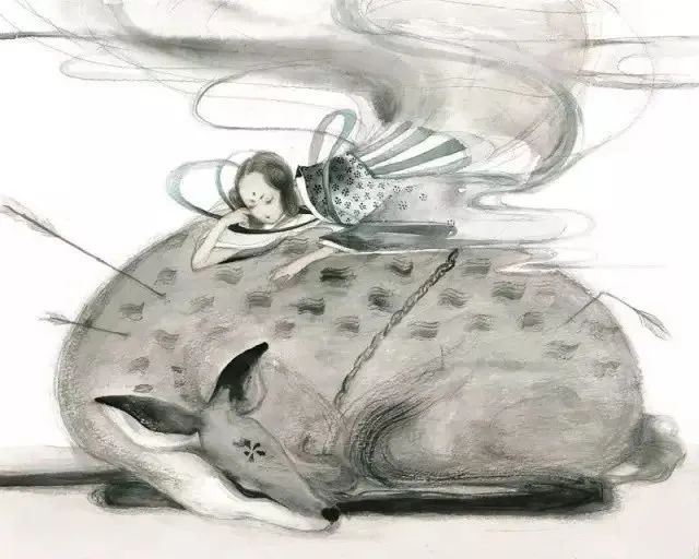 大鱼海棠唯美漫画插画设计,马克笔插画大鱼海棠